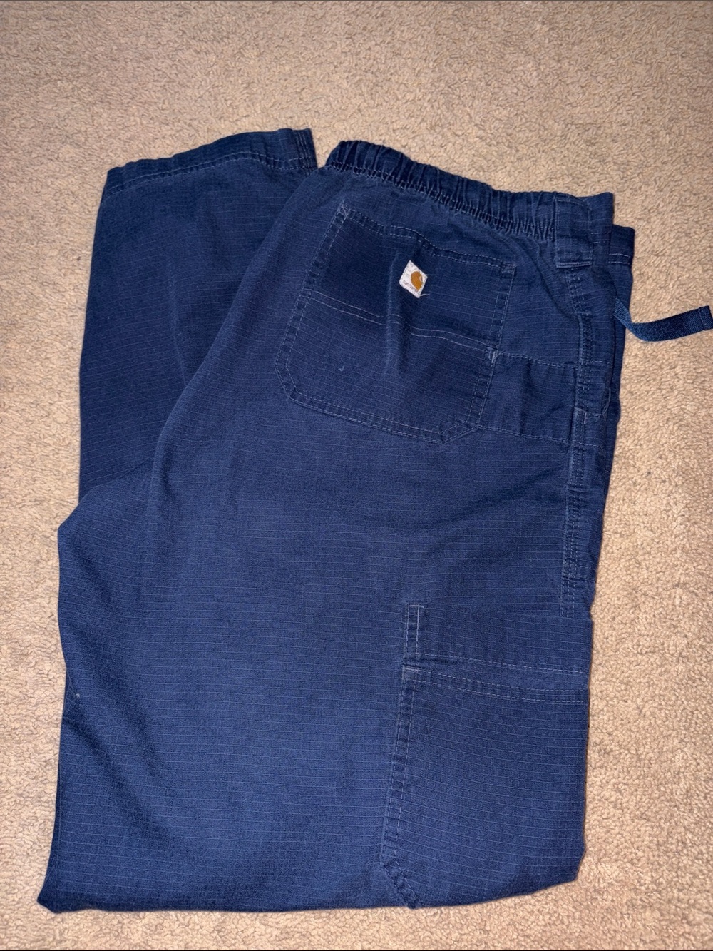 Carhartt C54108 Rip-stop Multi cargo scrub pant Men’s M regular Navy